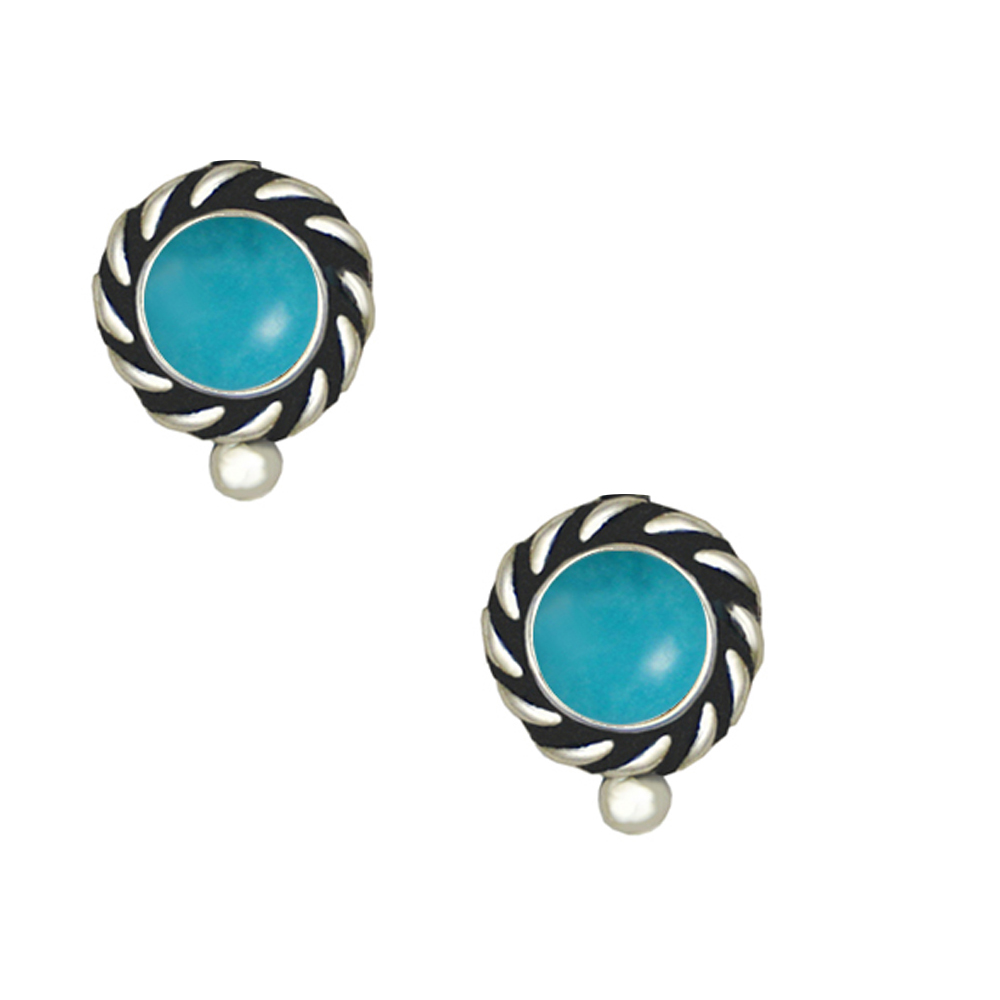 Sterling Silver Little Turquoise Post Stud Earrings